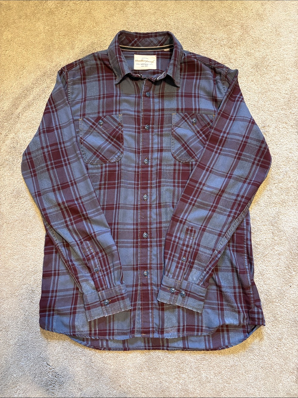 Weatherproof Vintage Men's Plaid Shirt